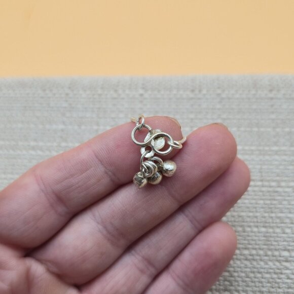 10.5 Inch Sterling Silver Bell Charms Chain Ankle Bracelet A5013 - Picture 3 of 6